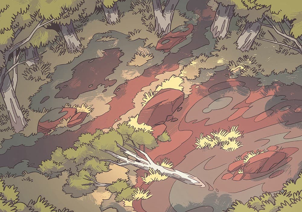 Illustration of fantasy river, pool by 2minutetabletop