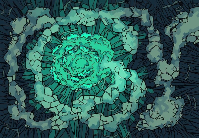 Illustration of fantasy cave by 2minutetabletop