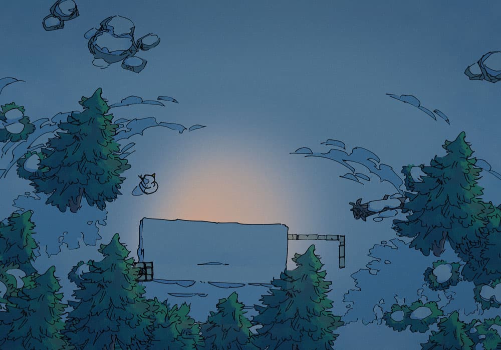 Illustration of fantasy cottage by 2minutetabletop