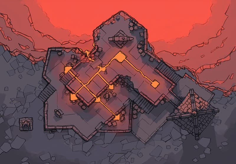 Illustration of fantasy forge, anvil by 2minutetabletop