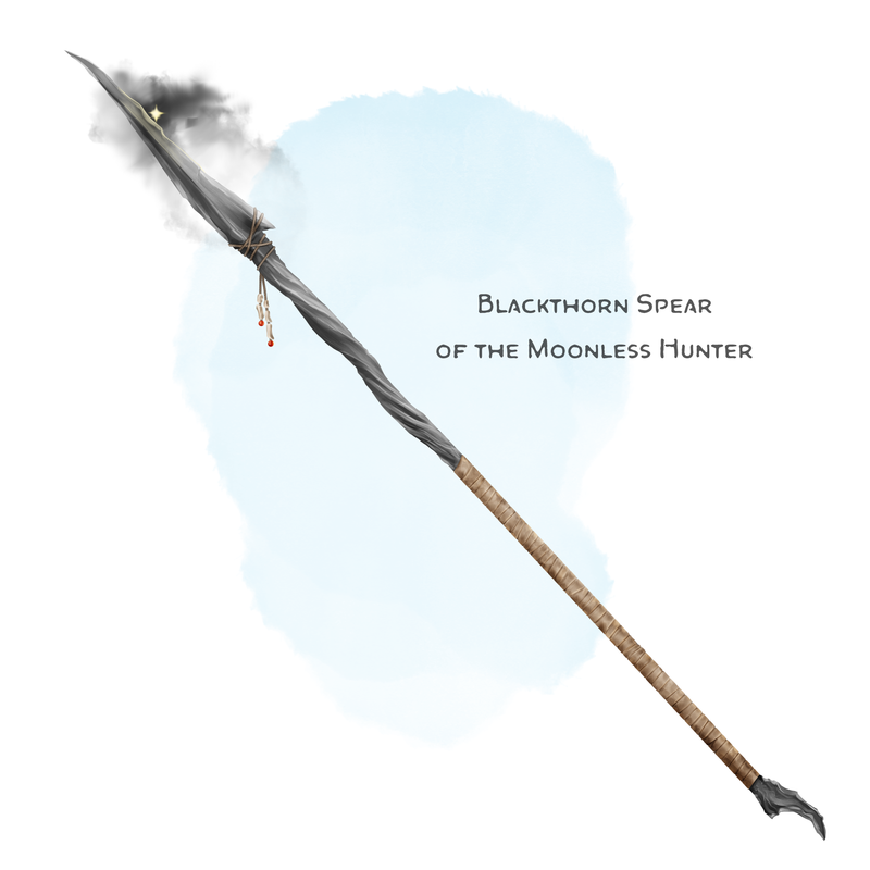 Illustration of Blackthorn Spear of the Moonless Hunter