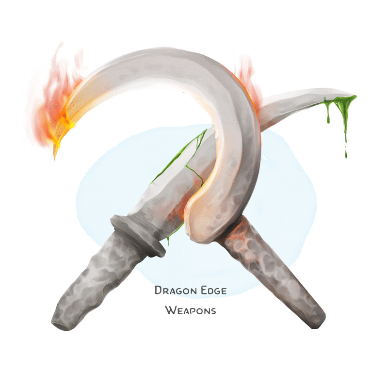 Illustration of Dragon Edge Weapons