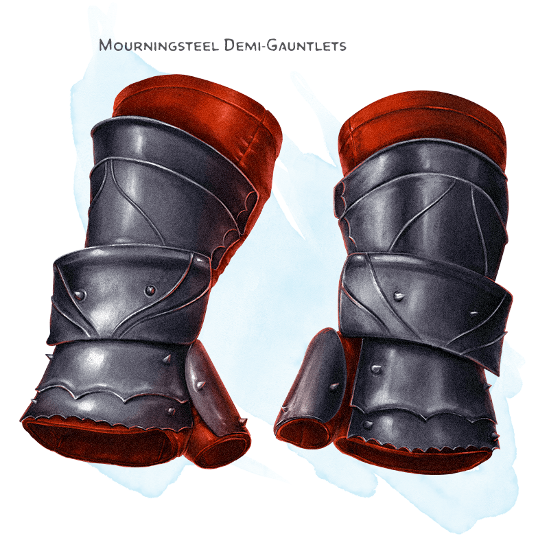 Illustration of Mourningsteel Demi-Gauntlets