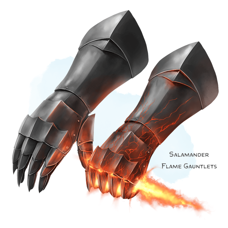 Illustration of Salamander Flame Gauntlets