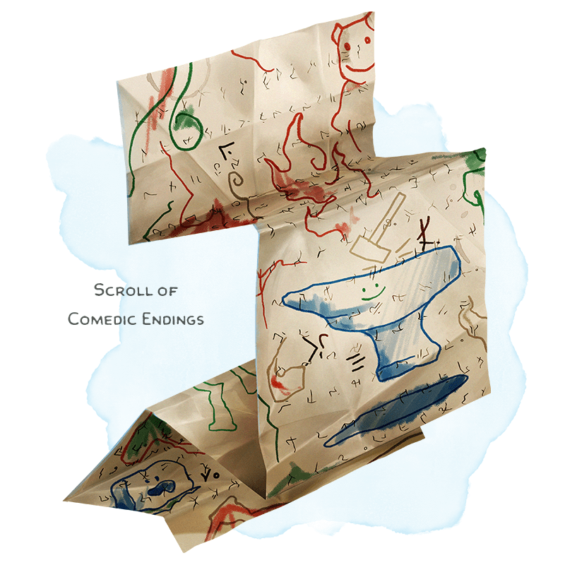 Illustration of Scroll of Comedic Endings