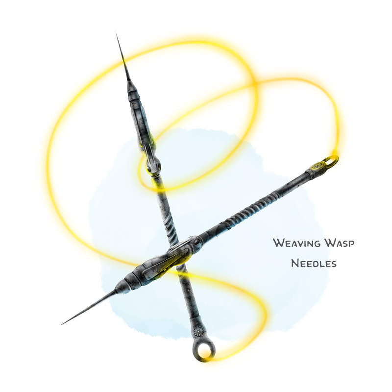 Illustration of Weaving Wasp Needles
