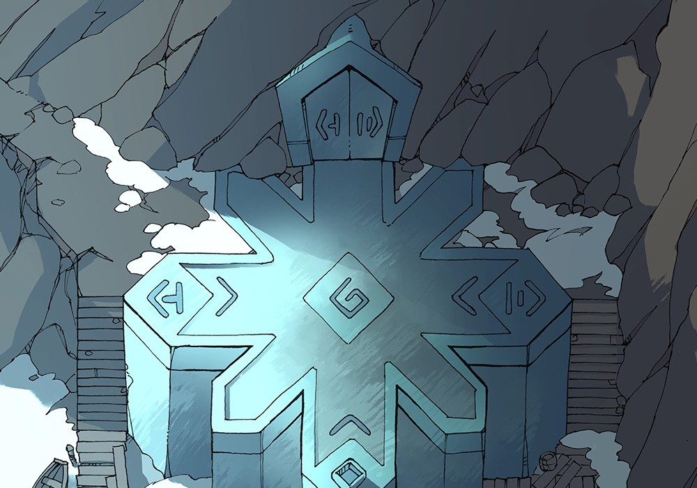 Illustration of fantasy temple by 2minutetabletop
